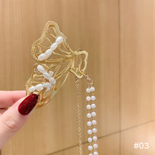 Load image into Gallery viewer, Women Butterfly Hair Clip Fringe Pendant Hairpin Pearl Metal Hairpin Fashion Hair Clip Hair Accessories