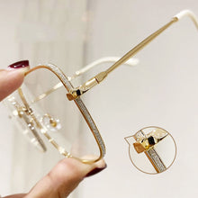 Load image into Gallery viewer, Women Blue Light Blocking Glasses Metal Large Frame Glasses Transparent Glasses Blocking Filter Computer Glasses