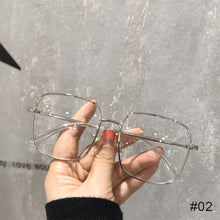 Load image into Gallery viewer, Women Blue Light Blocking Glasses Metal Large Frame Glasses Transparent Glasses Blocking Filter Computer Glasses