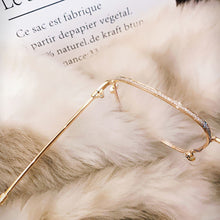 Load image into Gallery viewer, Women Blue Light Blocking Glasses Metal Large Frame Glasses Transparent Glasses Blocking Filter Computer Glasses