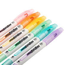 Load image into Gallery viewer, Double Head Fluorescent Visible Highlighter Pen Markers Pastel Drawing Pen for Student School Office Supplies Cute Stationery
