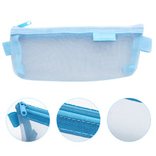 Load image into Gallery viewer, Large Capacity Stationery Transparent Mesh Pencil Case Office School Supplies Makeup Bag Organizer with Zipper