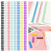 Load image into Gallery viewer, A4 A5 B5 Detachable Buckle Loose-leaf Binding Strip 30-hole Round Hole Coil Opening And Closing Ring DIY Plastic Binder