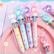 Load image into Gallery viewer, 10Color 0.5mm Student Cartoon Ballpoint Pen Cute Butterfly Colorful Pens Kids Diary Scrapbooking Drawing Stationary