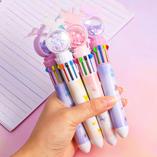 Load image into Gallery viewer, 10Color 0.5mm Student Cartoon Ballpoint Pen Cute Butterfly Colorful Pens Kids Diary Scrapbooking Drawing Stationary