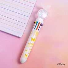 Load image into Gallery viewer, 10Color 0.5mm Student Cartoon Ballpoint Pen Cute Butterfly Colorful Pens Kids Diary Scrapbooking Drawing Stationary