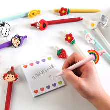 Load image into Gallery viewer, Cute Rabbit Flower Poached Egg Black Ink 0.38mm Gel Pens Signature Writing Pen for Kids Stationery Student School Supplies