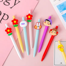 Load image into Gallery viewer, Cute Rabbit Flower Poached Egg Black Ink 0.38mm Gel Pens Signature Writing Pen for Kids Stationery Student School Supplies
