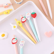 Load image into Gallery viewer, Cute Rabbit Flower Poached Egg Black Ink 0.38mm Gel Pens Signature Writing Pen for Kids Stationery Student School Supplies
