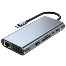 Load image into Gallery viewer, 11 in 1 HUB3.0 Type-C Docking Station USB-C Converter 3.5MM AUX Multi-interface Adapter 4K HDMI Dock Station PC Laptop Splitterg CVC Noise Reduction Headsets