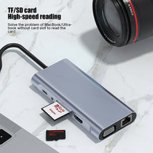 Load image into Gallery viewer, 11 in 1 HUB3.0 Type-C Docking Station USB-C Converter 3.5MM AUX Multi-interface Adapter 4K HDMI Dock Station PC Laptop Splitterg CVC Noise Reduction Headsets