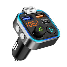 Load image into Gallery viewer, Car MP3 Player Bluetooth 5.0 FM Transmitter One Key Bass Microphone Handsfree Music Play USB QC3.0 PD 20W Quick Charger