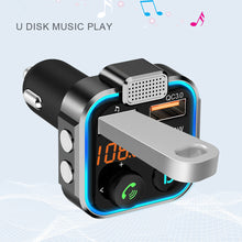 Load image into Gallery viewer, Car MP3 Player Bluetooth 5.0 FM Transmitter One Key Bass Microphone Handsfree Music Play USB QC3.0 PD 20W Quick Charger