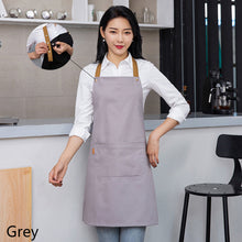 Load image into Gallery viewer, Kitchen Apron Household Oil-Proof Coffee Chef Hand Wipe Apron With Big Pocket Women Baking BBQ Accessories
