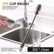 Load image into Gallery viewer, Long Handle Brush Multifunctional TPR Cleaning Bottle Brush 360 Silicone Milk Bottle Deep Clean Brushes Household Kitchen Cleaner