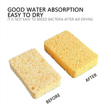 Load image into Gallery viewer, Magic Wood Pulp Dishwashing Sponge Compressed Reusable Sponge Bowl Brush Towel Dishcloth Kitchen Household Cleaning