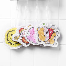 Load image into Gallery viewer, Magic Wood Pulp Dishwashing Sponge Cartoon Compressed Reusable Sponge Bowl Brush Towel Dishcloth Kitchen Household Cleaning