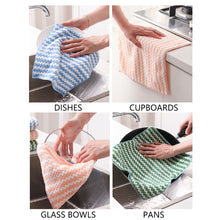 Load image into Gallery viewer, Household Super Absorbent Microfiber Kitchen Wave Washing Dish Bowl Cloth Clean Hand Towel Kitchen Dishcloth
