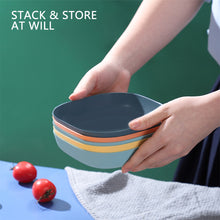 Load image into Gallery viewer, (5+1 Set) Home Dining Kitchen Small Plates Home Furnishing Bones Square Plate Disc Home Daily Use Snack Tray
