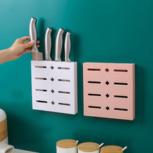 Load image into Gallery viewer, Kitchen Knife Holder Wall-mounted Knife Storage Rack Kitchen Utensils Plastic Hole Free Household Kitchen Knife Holder