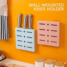Load image into Gallery viewer, Kitchen Knife Holder Wall-mounted Knife Storage Rack Kitchen Utensils Plastic Hole Free Household Kitchen Knife Holder