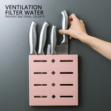 Load image into Gallery viewer, Kitchen Knife Holder Wall-mounted Knife Storage Rack Kitchen Utensils Plastic Hole Free Household Kitchen Knife Holder