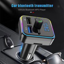 Load image into Gallery viewer, Dual USB Smart Fast Charger TF U Disk Bluetooth-compatible 5.0 FM Transmitter Car MP3 Player Wireless Handsfree Audio Receiver