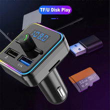 Load image into Gallery viewer, Dual USB Smart Fast Charger TF U Disk Bluetooth-compatible 5.0 FM Transmitter Car MP3 Player Wireless Handsfree Audio Receiver