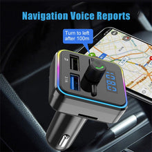 Load image into Gallery viewer, Dual USB Smart Fast Charger TF U Disk Bluetooth-compatible 5.0 FM Transmitter Car MP3 Player Wireless Handsfree Audio Receiver