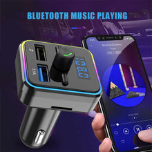 Load image into Gallery viewer, Dual USB Smart Fast Charger TF U Disk Bluetooth-compatible 5.0 FM Transmitter Car MP3 Player Wireless Handsfree Audio Receiver