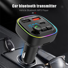 Load image into Gallery viewer, Vehicle Bluetooth-compatible 5.0 MP3 Player Wireless Transmitter QC3.0 Type-C Smart Fast Charger Handsfree Audio Receiver