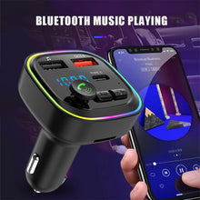 Load image into Gallery viewer, Vehicle Bluetooth-compatible 5.0 MP3 Player Wireless Transmitter QC3.0 Type-C Smart Fast Charger Handsfree Audio Receiver