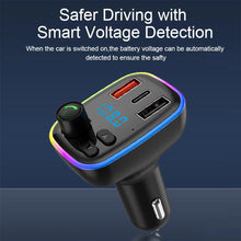 Load image into Gallery viewer, QC3.0 QC4.0 Smart Fast Charger Auto Bluetooth 5.0 FM Transmitter Handsfree Audio Receiver Wireless MP3 Music Player