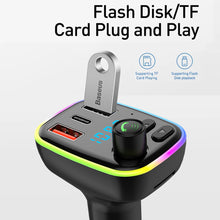 Load image into Gallery viewer, QC3.0 QC4.0 Smart Fast Charger Auto Bluetooth 5.0 FM Transmitter Handsfree Audio Receiver Wireless MP3 Music Player
