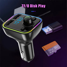Load image into Gallery viewer, TF U Disk Read Wireless MP3 Music Player Handsfree Audio Receiver Auto Bluetooth 5.0 FM Transmitter Smart Fast Charger