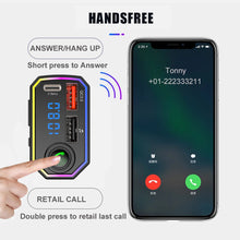 Load image into Gallery viewer, Type-C QC3.0 MP3 Music Player Dual USB Smart Fast Charger Handsfree Audio Receiver Auto Wireless Bluetooth 5.0 FM Transmitter