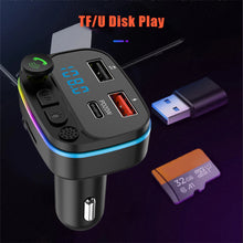 Load image into Gallery viewer, Auto Fast Charger MP3 Music Player Navigation Voice Reports Handsfree Audio Receiver Wireless Bluetooth 5.0 FM Transmitter