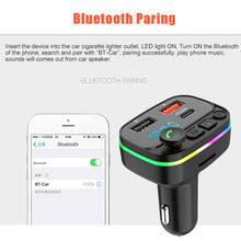 Load image into Gallery viewer, Auto Fast Charger MP3 Music Player Navigation Voice Reports Handsfree Audio Receiver Wireless Bluetooth 5.0 FM Transmitter