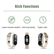 Load image into Gallery viewer, M21 Ultrasonic Mosquito Repellent Bracelet Kill Pest Anti-insect Anti-mosquito Bites Wrist Watch Wristband Protect Kid Safety