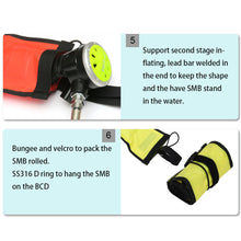 Load image into Gallery viewer, SMB 1.2M/1.5M/1.8M Scuba Diving Inflatable Buoy Visibility Safety Scuba Diving SMB Surface Signal Marker Buoy Accessory