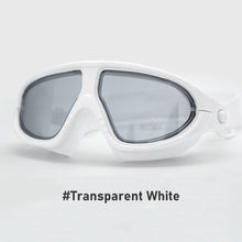 Load image into Gallery viewer, Swimming Goggles Adults Waterproof Large Frame Swim Diving Mask UV Anti Fog Adjustable Pool Glasses With Silicone Ear Plugs