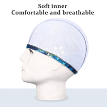 Load image into Gallery viewer, 1PC High Elastic Swimming Cap Men Women Free Size Printed Long Hair Sports Swim Pool Hat Nylon Turban