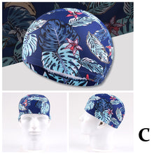 Load image into Gallery viewer, 1PC High Elastic Swimming Cap Men Women Free Size Printed Long Hair Sports Swim Pool Hat Nylon Turban
