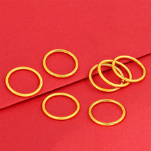 Load image into Gallery viewer, Sha Jin Finger Ring Female Copper Gold Plated Extremely Fine Smooth Frosted Small Plain Ring Couples Set Trend Women Tail Ring