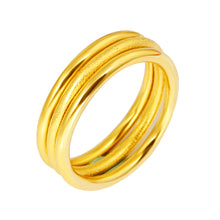 Load image into Gallery viewer, Sha Jin Finger Ring Female Copper Gold Plated Extremely Fine Smooth Frosted Small Plain Ring Couples Set Trend Women Tail Ring