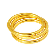 Load image into Gallery viewer, Sha Jin Finger Ring Female Copper Gold Plated Extremely Fine Smooth Frosted Small Plain Ring Couples Set Trend Women Tail Ring