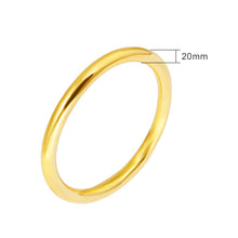 Load image into Gallery viewer, Sha Jin Finger Ring Female Copper Gold Plated Extremely Fine Smooth Frosted Small Plain Ring Couples Set Trend Women Tail Ring