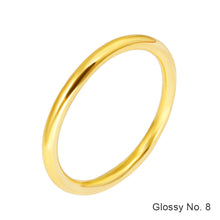 Load image into Gallery viewer, Sha Jin Finger Ring Female Copper Gold Plated Extremely Fine Smooth Frosted Small Plain Ring Couples Set Trend Women Tail Ring