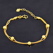 Load image into Gallery viewer, Fashion Gold Frosted Double Strand Vietnam Sand Gold Bracelet Transfer Beads Creative Women Elegant Bracelet Accessories