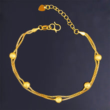 Load image into Gallery viewer, Fashion Gold Frosted Double Strand Vietnam Sand Gold Bracelet Transfer Beads Creative Women Elegant Bracelet Accessories